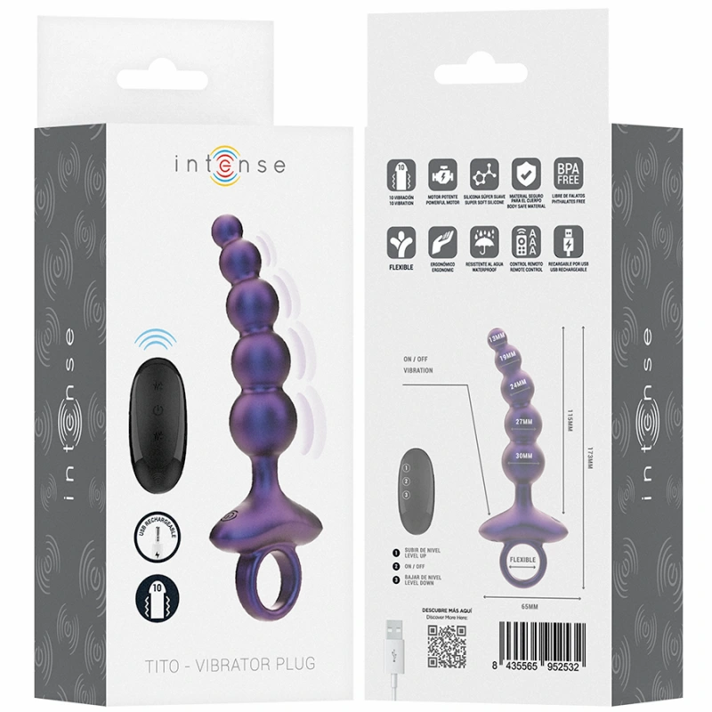 Intense - tito vibrating anal plug model 3 remote control 7