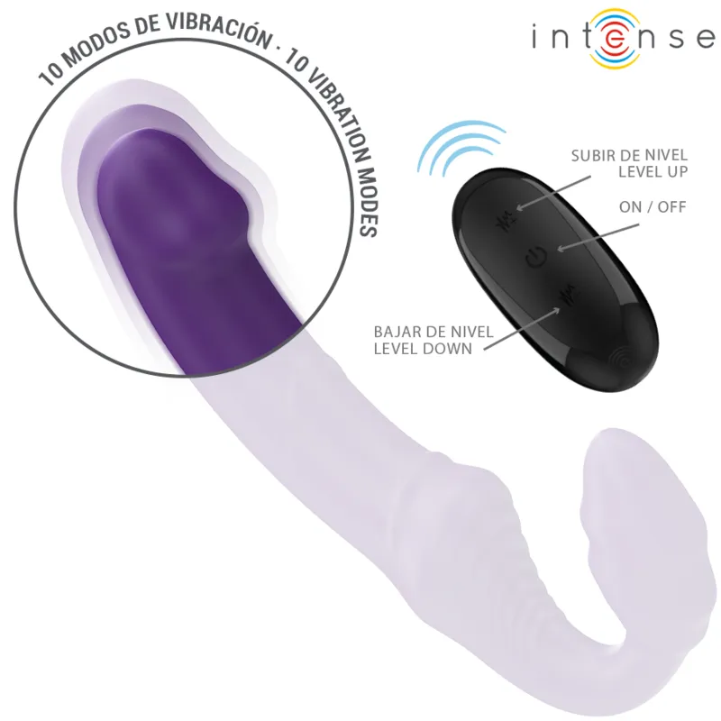 Intense - jill double vibrator 20 cm purple remote control 3