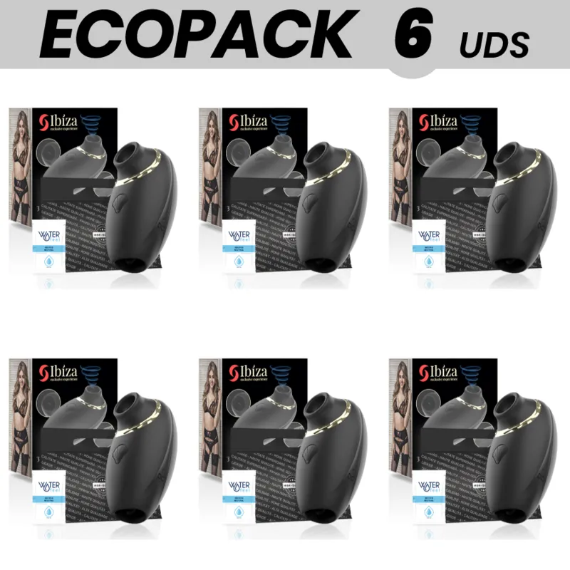 Ecopack 6 Units - Ibiza 3 In 1 Sucking, Licking & Pulsing Vibe