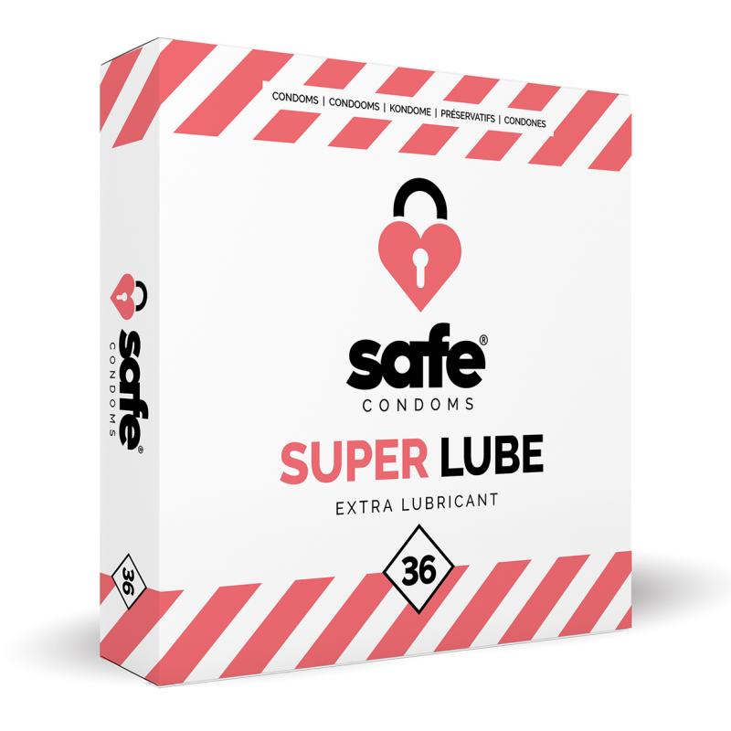 Safe - Condoms With Extra Lubricant Superlube 36 Pcs