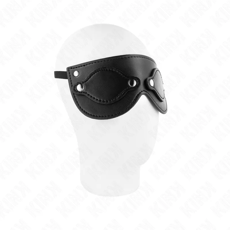 Kink - Leatherette Mask With Detachable Eye Covers 22 X 9 Cm 2