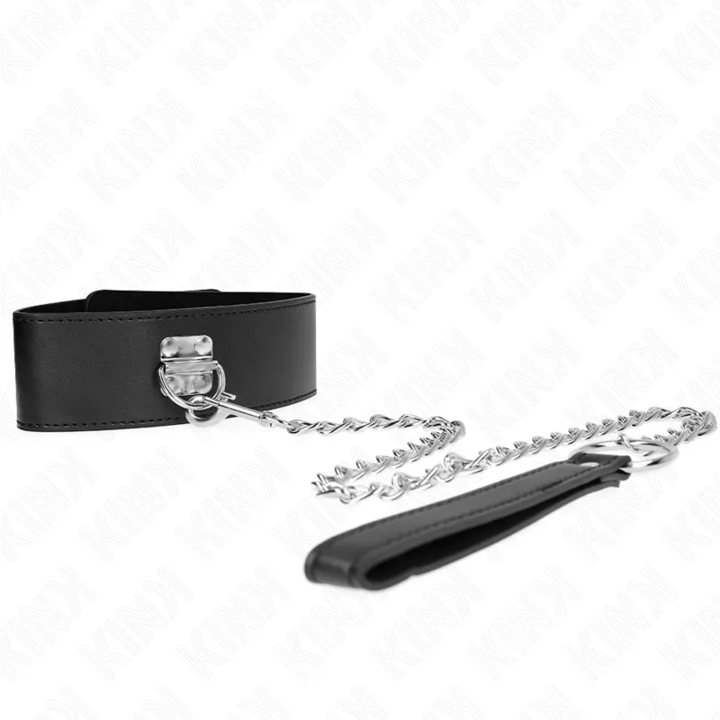 Kink - Necklace With Belt 65 Cm With Wide Black Strap Adjustable 33.5-41 Cm X 5 Cm 2
