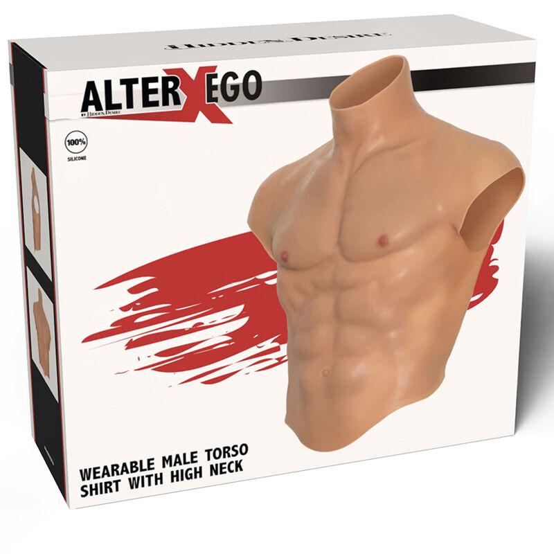Hidden Desire - Alter Ego Silicone Male Torso Shirt With Abs Flesh 4