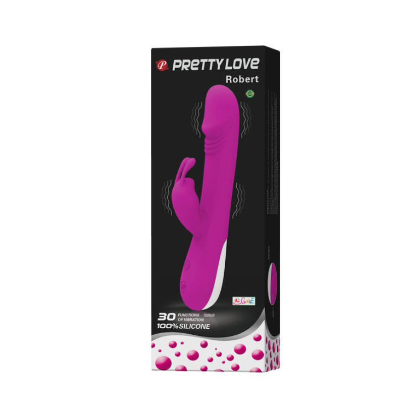 Pretty love - flirtation robert vibrator with clitoris stimulator 5