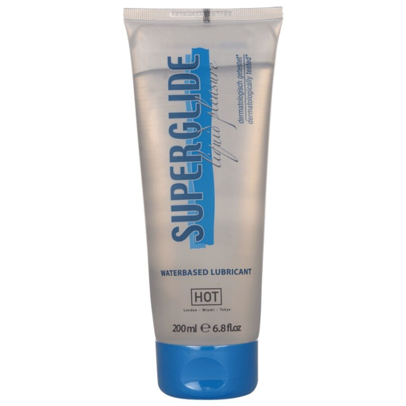 Hot - superglide liquid pleasure waterbased lubricant 200 ml