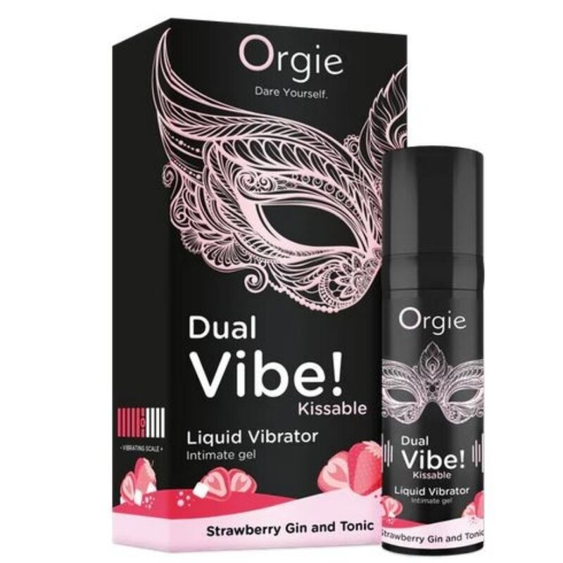 Orgie - dual vibe! strawberry gin and tonic kissable liquid vibrator 15 ml 3