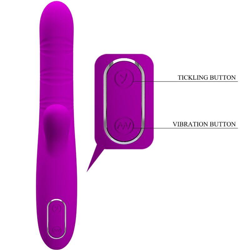 Pretty love - angelique multifunction vibrator + clitoris stimulator purple 3