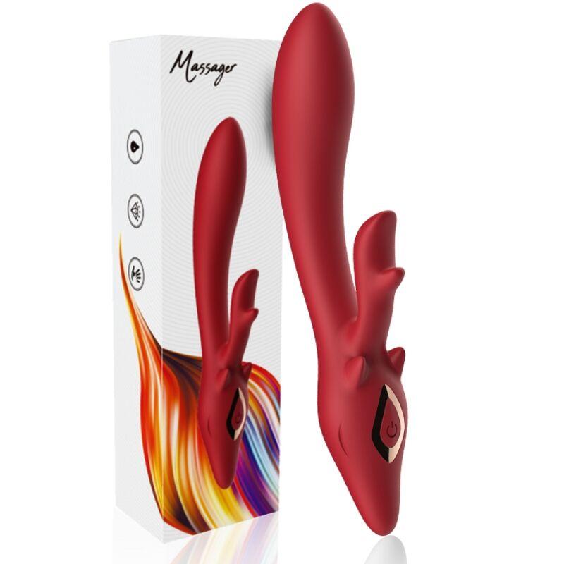 Armony - Elk Vibrator Rabbit Curved Red