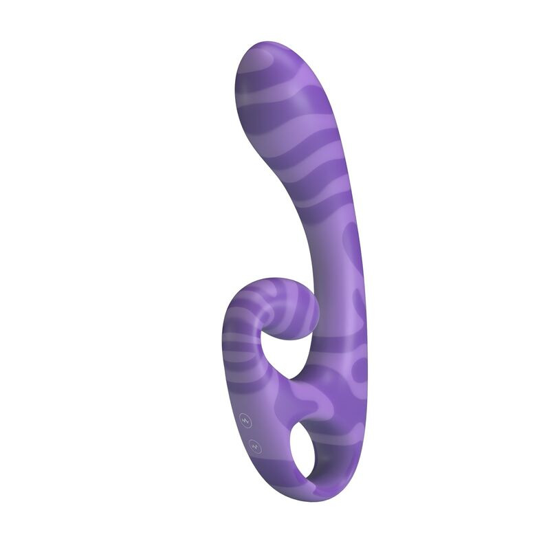 Pretty love - summer double-ended vibrator with handle 19 cm Ø 3.5 cm purple 1
