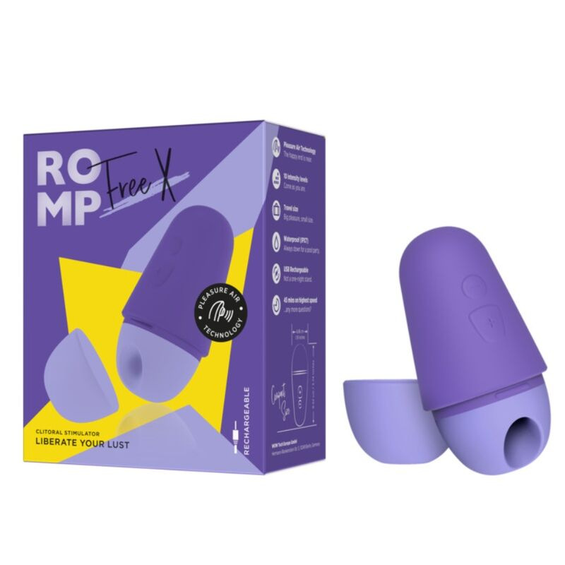 Romp - free clitoral stimulator with lid 10 levels rechargeable purple 8