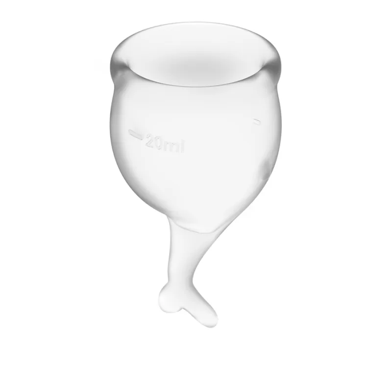 Satisfyer Feel Secure Menstrual Cup Clear 15+20ml - Menštruačný Kalíšok