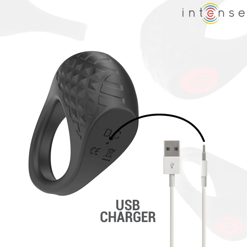 Intense - clover vibrator penis ring 10 vibrations black 6