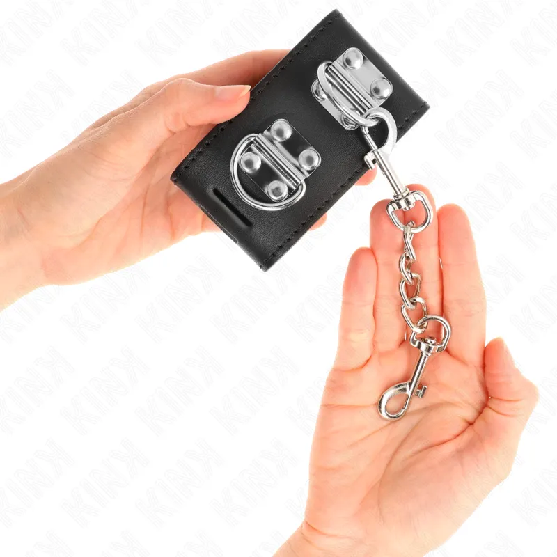 Kink - Multiposition Wrist Restraints With Padlock Closure Black Adjustable 16-23 Cm X 5.5 2