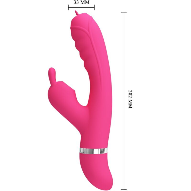Pretty love - phoenix multifunction rabbit vibrator pink 2
