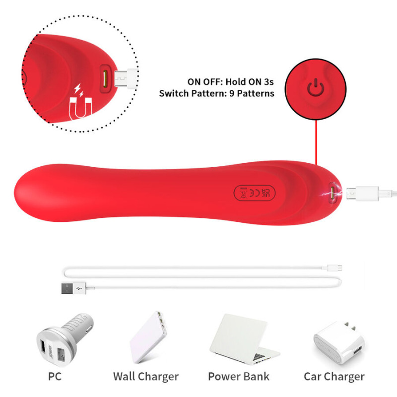 Armony - vibrator with oscillating tongue red 8