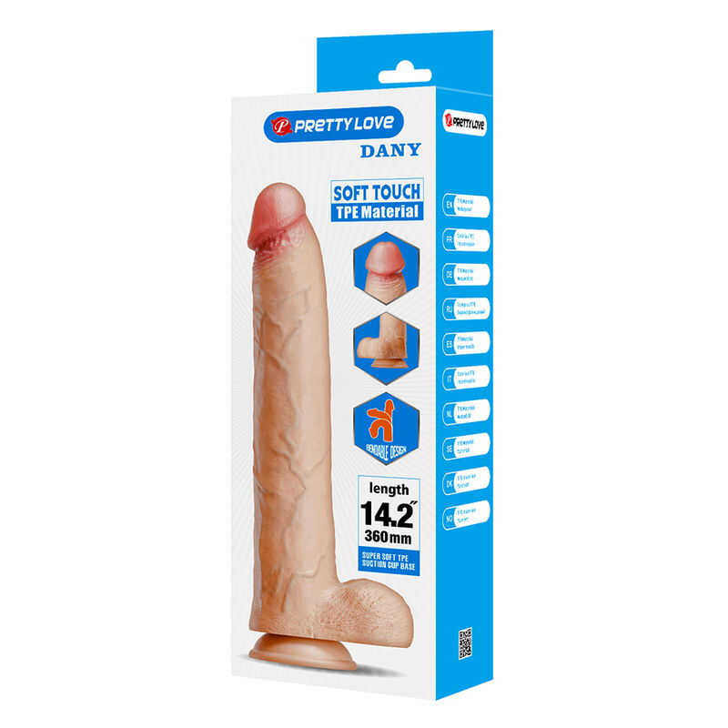 Pretty love - dany flexible realistic dildo with suction cup 36 cm -Ø- 5.6 cm 7