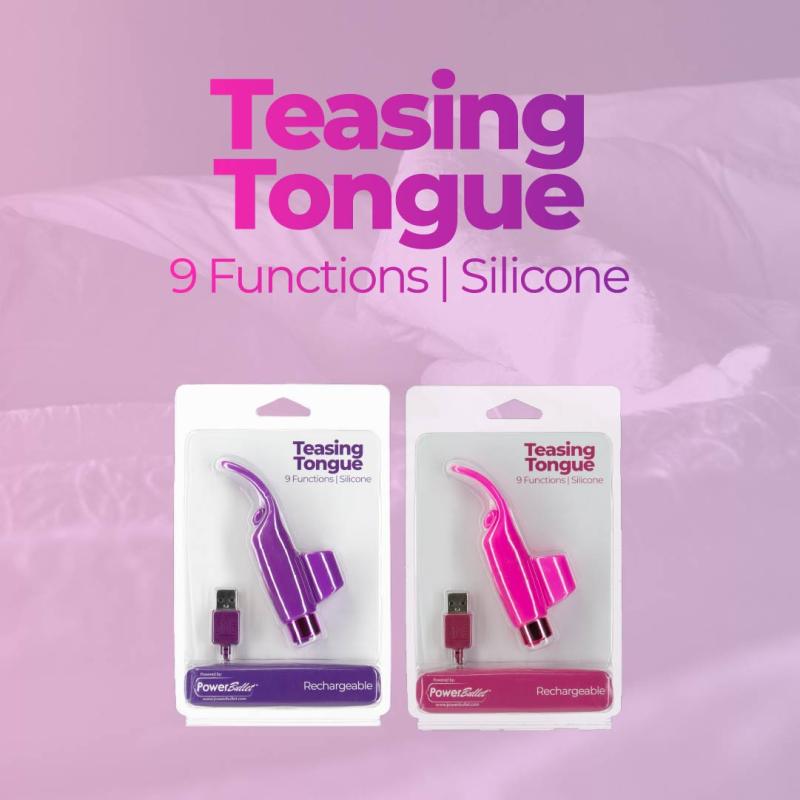Powerbullet - Teasing Tongue With Mini Bullet 9 Functions Purple