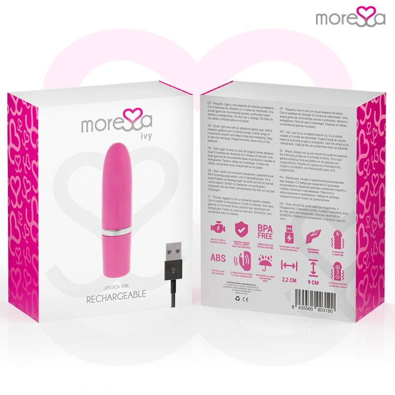 Moressa - ivy vibrator stimulator travel pink 6