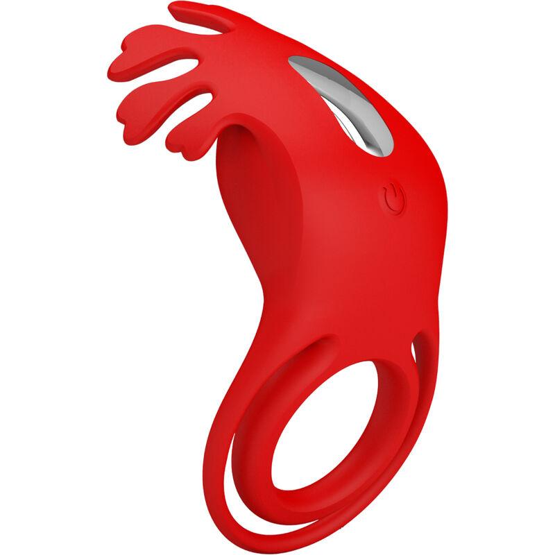 Pretty Love - Ruben Vibrator Ring 7 Vibrations Silicone Red 2