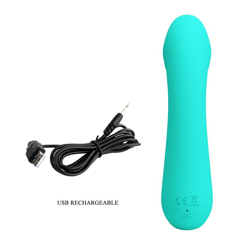 Pretty Love - Cetus Rechargeable Vibrator Aqua Green 7