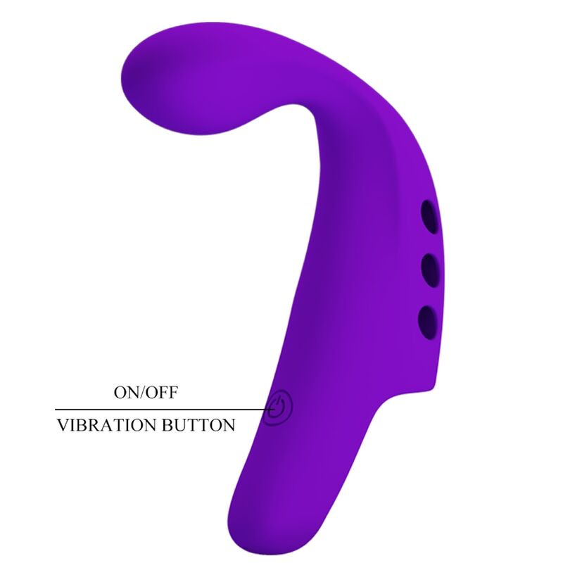 Pretty love - gorgon purple rechargeable finger vibrator 7
