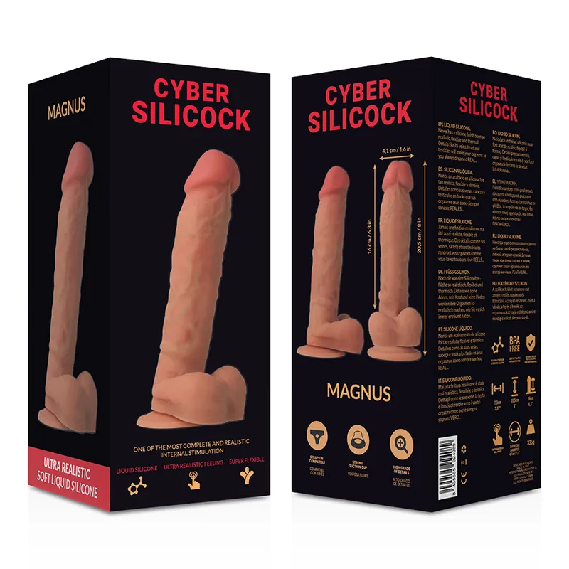 Cyber Silicock Strap-On Magnus With 3 Rings Free - Pripínací Penis