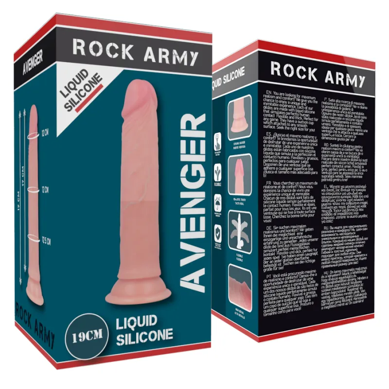 Rockarmy Liquid Silicone Premium Avenger Realistic 19cm - Realistické Dildo