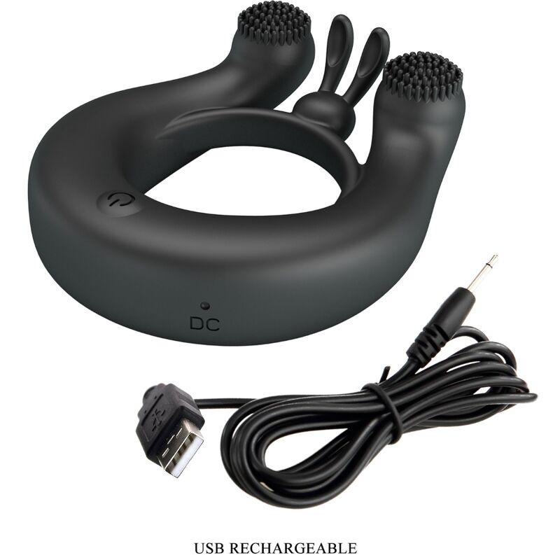 Pretty love - dahlia vibrating ring + clitoris stimulator 12 vibrations black 7