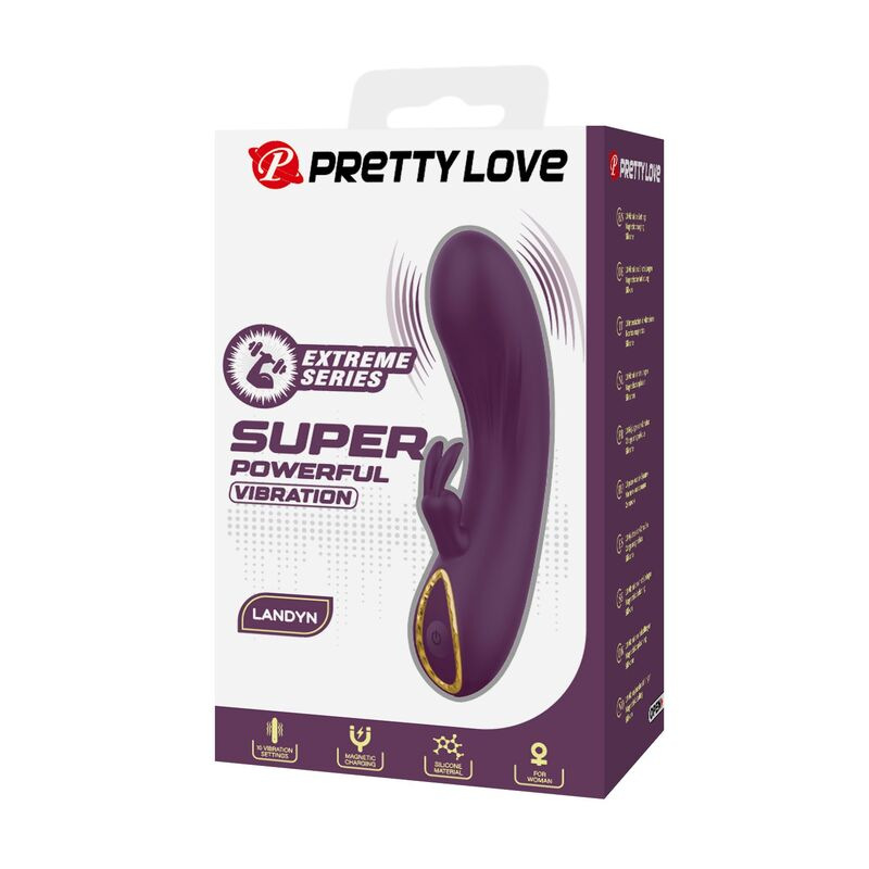 Pretty love - landyn rechargeable rabbit vibrator 10 functions purple 2
