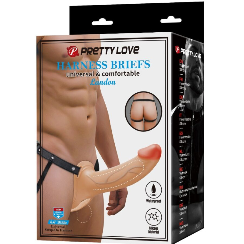 Pretty love - landon light-skin vibrating strap-on 8