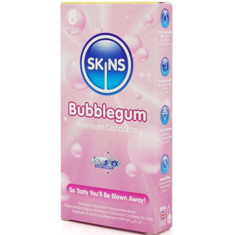 Skins - bubblegum premium condoms pack 8 1