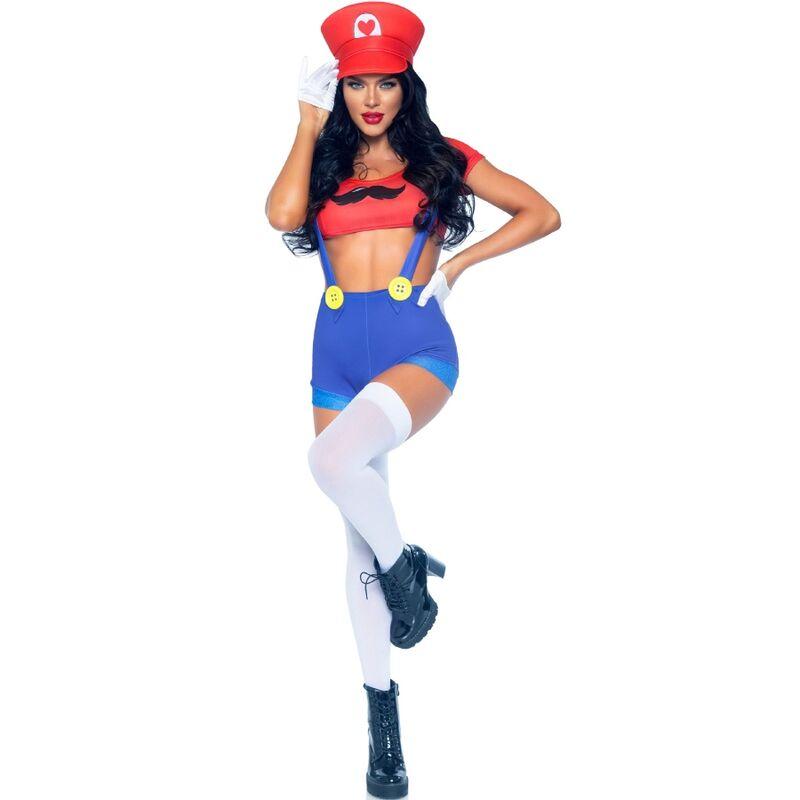 Leg avenue - sexy costume mario bros red/blue s 1