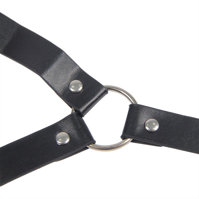 Subblime - 953720 bondage leather strap breast clamps black one size