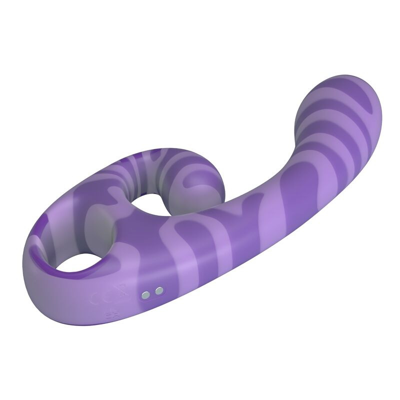 Pretty love - summer double-ended vibrator with handle 19 cm Ø 3.5 cm purple 5