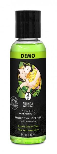 Shunga - Aphrodisiac Warming Oil Exotic Green Tea 60 Ml - Masažný Olej