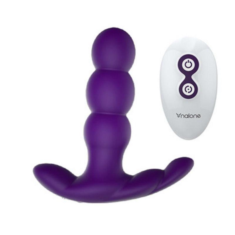 Nalone - Pearl Anal Vibrator With Remote Control Purple