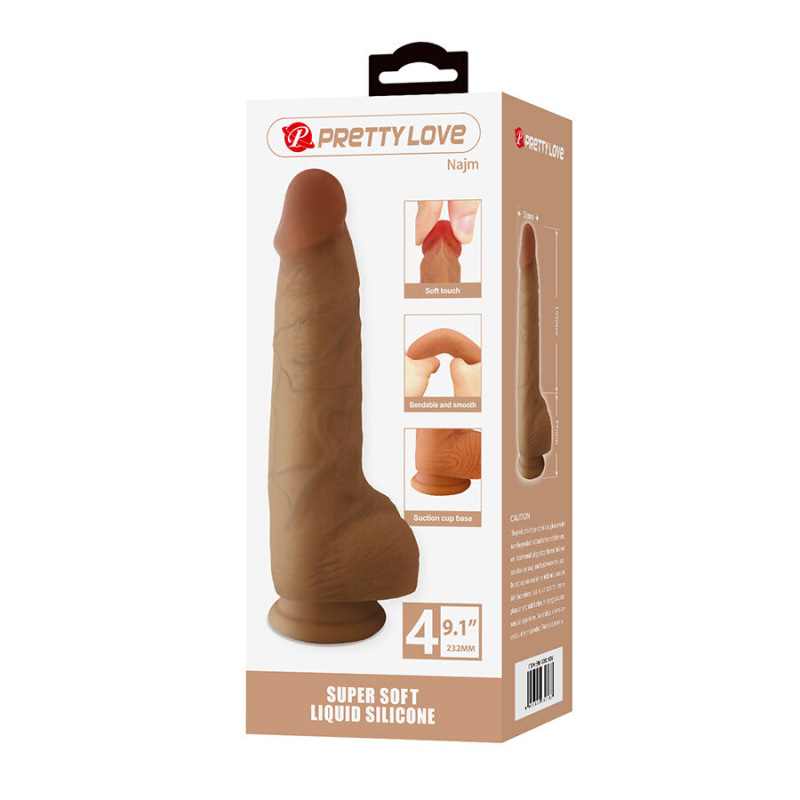 Pretty love - najm realistic dildo with suction cup 23.2 cm -Ø- 5.5 cm 7