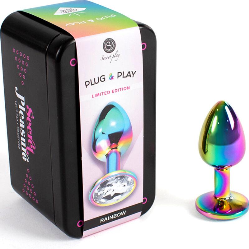 Secret Play - Metal Butt Plug Rainbow Small Size 7 Cm 1