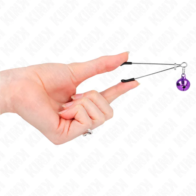 Kink - Thin Bell Nipple Clamps Purple 7 Cm 3