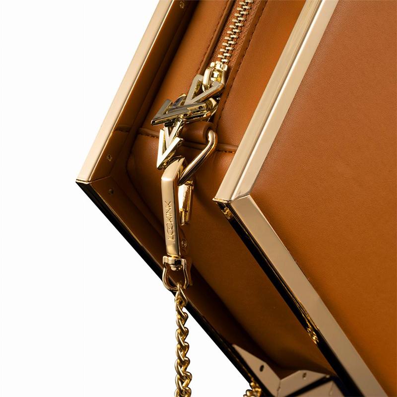 Lockink - Mysterious Square Kink Bag - Brown 6