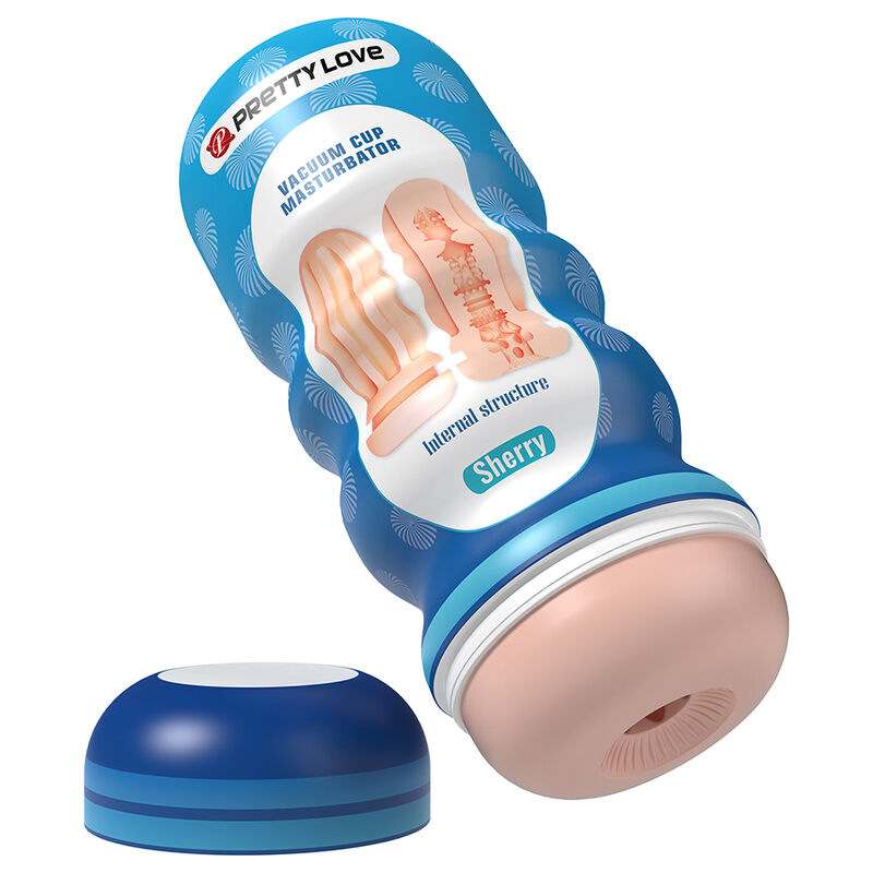 Pretty love - sherry vagina masturbator with suction cup and internal textures 2