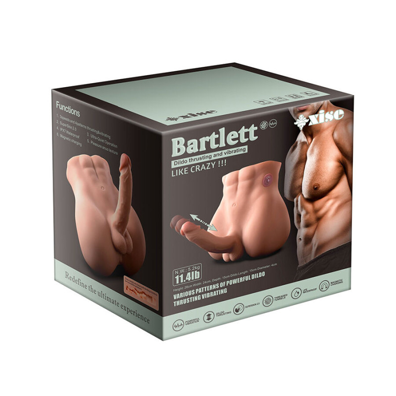 Xise - bertlett dildo ass realistic dildo and anus masturbator front position with thrusting 18 cm 9