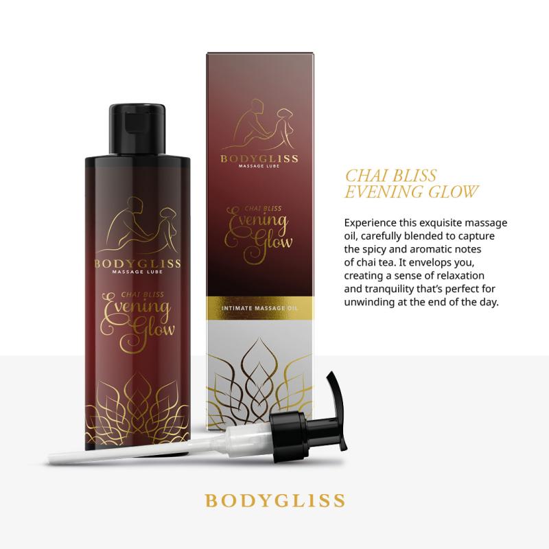 Bodygliss - Intimate Massage Oil Chai Bliss Evening Glow 4