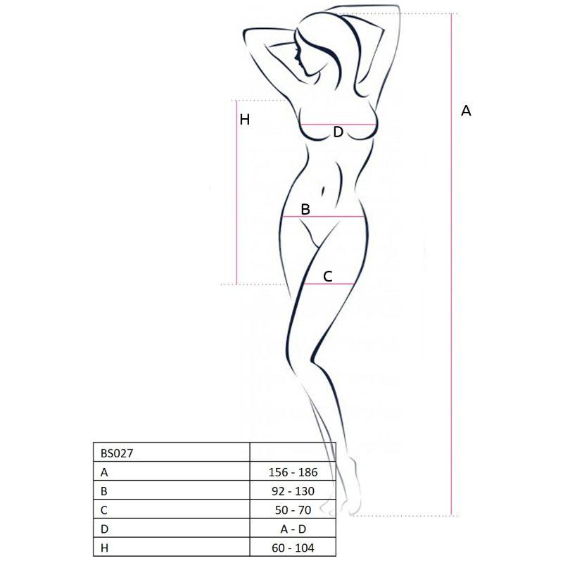 Passion Bs027 Bodystockings Červena 1