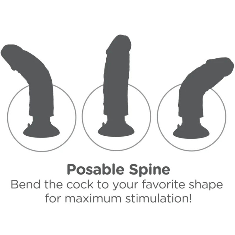 King cock - vibrating cock brown 20.32 cm 5