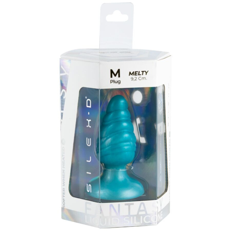 Silexd - melty anal plug fantasy liquid silicone thermoreactive celestial blue 9.2 cm 5