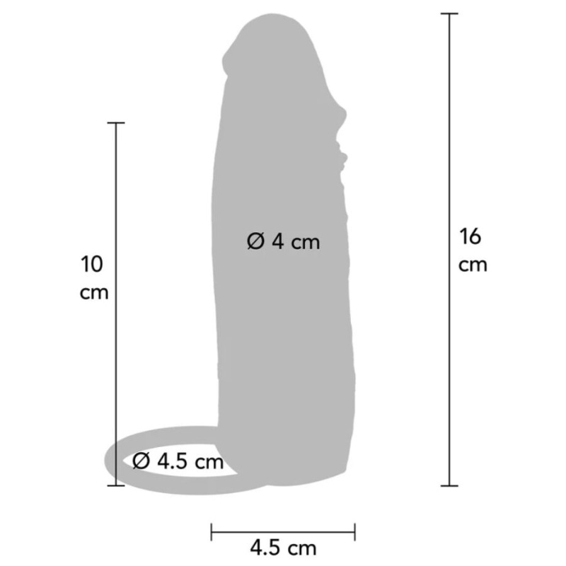 Get real - hydrated skin silicone penis sleeve caramel 16 cm 3