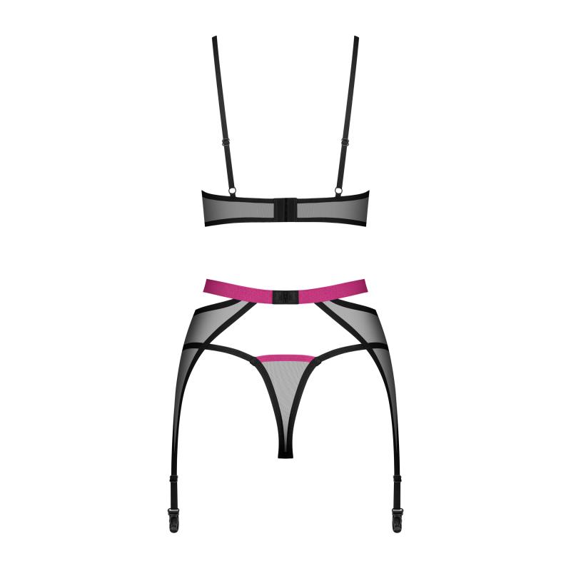 Obsessive - Novenes 3-Piece Set Black Xs/S