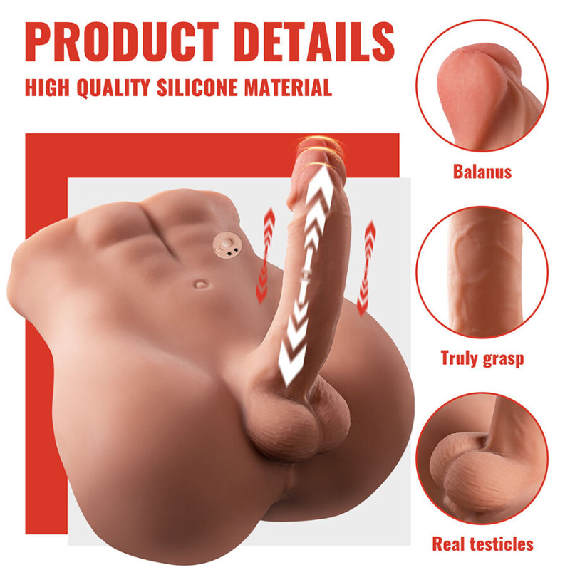Xise - bertlett dildo ass realistic dildo and anus masturbator front position with thrusting 18 cm 2
