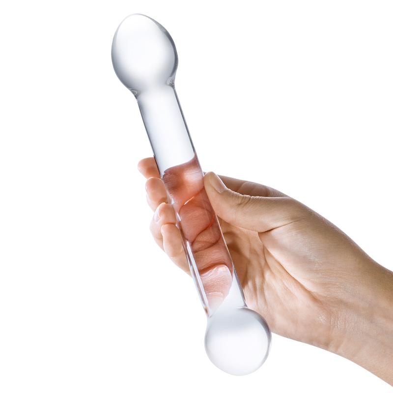 Glas - Curved G-Spot Stimulator Glass Dildo - Sklenené Dildo 3